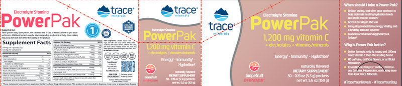 Electrolyte Powerpak + Immunity Grapefruit (Trace Minerals Research) Label