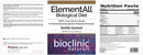 elementall biological diet vanilla coconut bioclinic naturals label