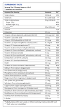 elemental nutrition chocolate vita aid supplement facts