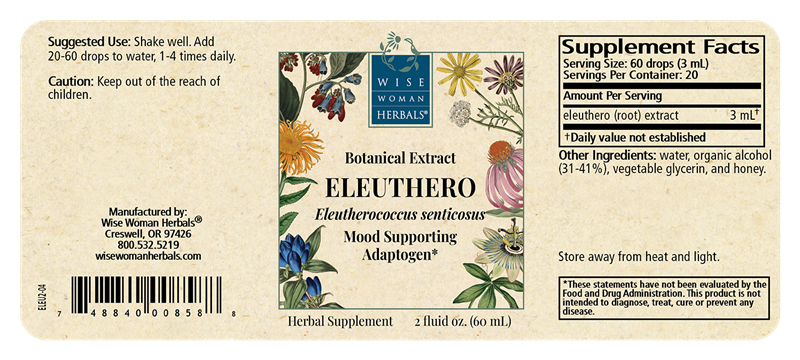 eleuthero wise woman herbals label