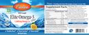 elite omega 3 gems carlson labs label
