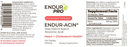 endur-acin (endurance product company) label