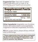 endur-c sr 500 mg (endurance product company) supplement facts
