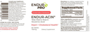 endur-acin 750 mg (endurance product company) label
