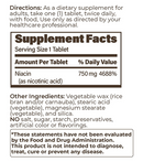 endur-acin 750 mg (endurance product company) supplement facts