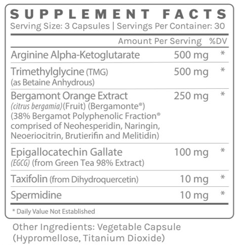 Enhance (InfiniWell) supplement facts