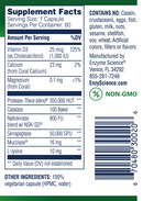 enzyme defense pro enzyme science supplement facts