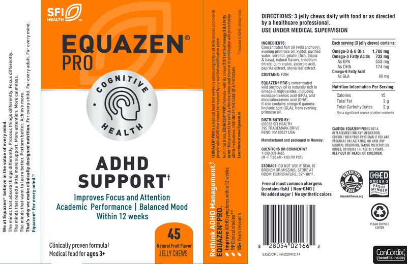 Equazen Pro ADHD Support - Jelly Chews Klaire Labs products