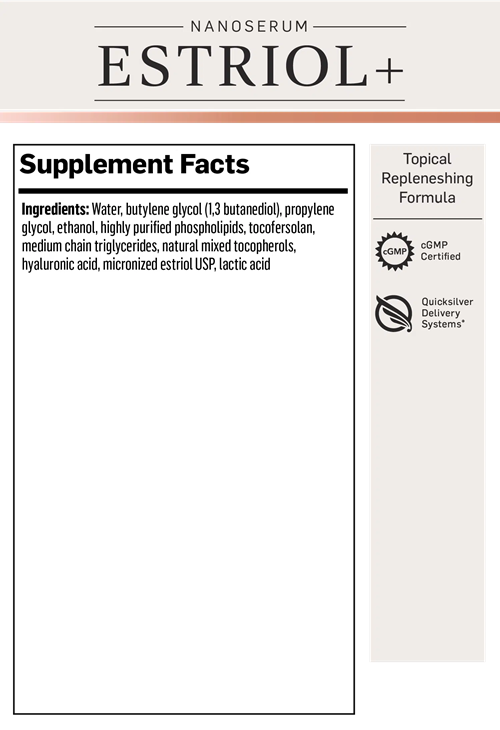 Estriol Quicksilver Scientific supplement facts