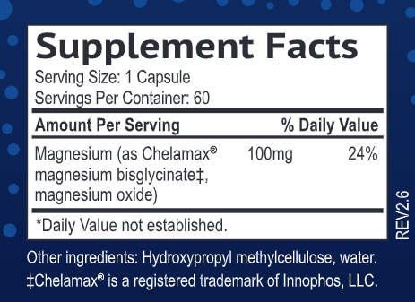Evening Magnesium Smidge supplement facts
