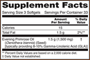 evening primrose oil 500 mg (now foods) supplement facts