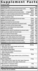 every man's one daily 40+ (new chapter) supplement facts