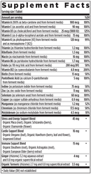 every man's one daily (new chapter) supplement facts