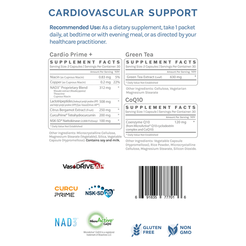 exactpax | cardiovascular support (infiniwell) label