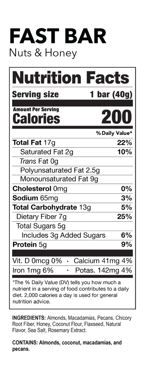 fast bar nutrition facts