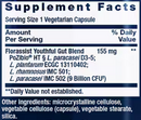 florassist probiotic youthful gut life extension supplement facts