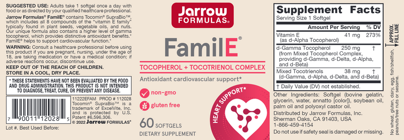 Famil E Jarrow Formulas label