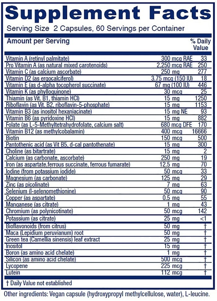 femteen symmetry vitanica supplement facts