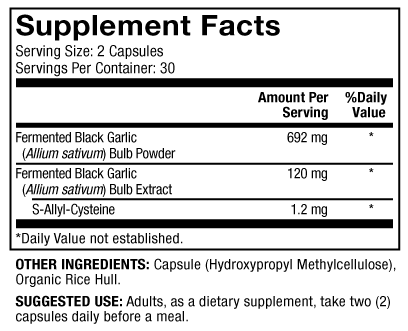 fermented black garlic dr. mercola supplement facts
