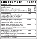 fermented zinc complex (new chapter) supplement facts