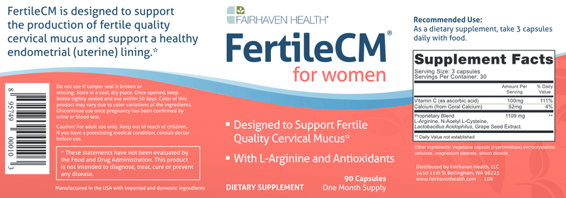 FertileCM (Fairhaven Health) Label