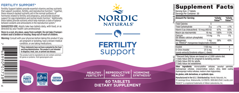 Fertility Support (Nordic Naturals) label