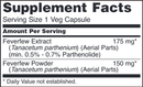 feverfew (now foods) supplement facts