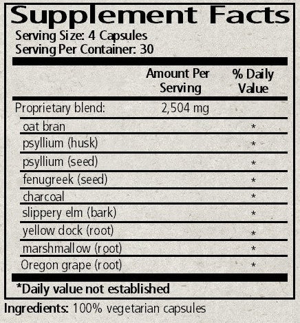 fiber flow capsules supplement facts