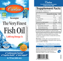 the very finest fish oil carlson labs label