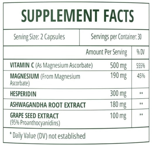 flavo plex-c (interplexus) supplement facts