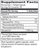 flax oil capsules progressive labs supplement facts