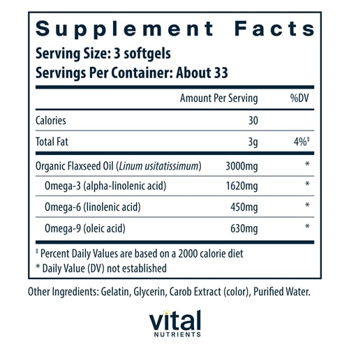 Flax Oil Vital Nutrients supplements