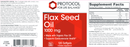 flax seed oil 1000 mg (protocol for life balance) label
