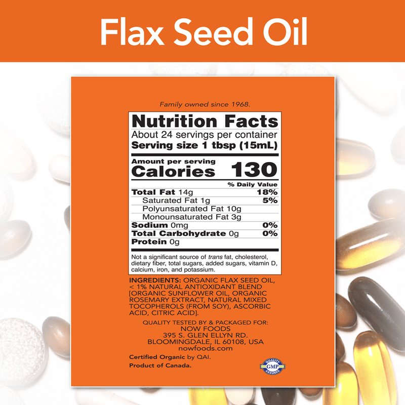 Flax Seed Oil (NOW) Supplement facts