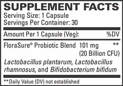 FloraSure Probiotic (Euromedica) Supplement Facts