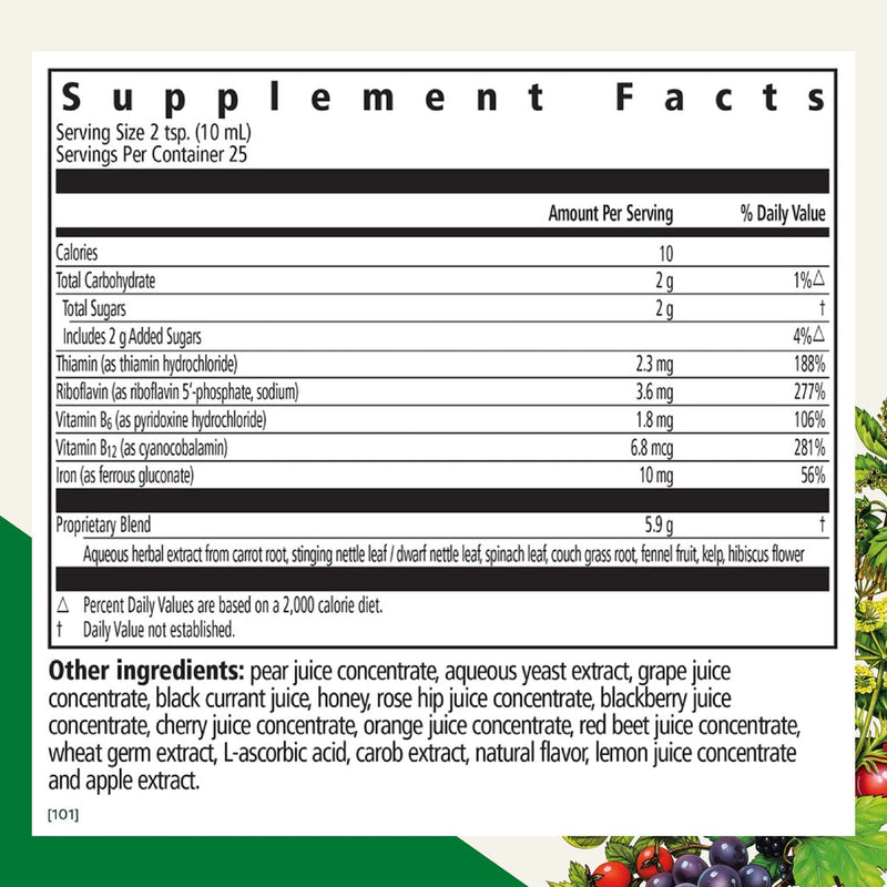 floradix iron & herbs salus supplement facts