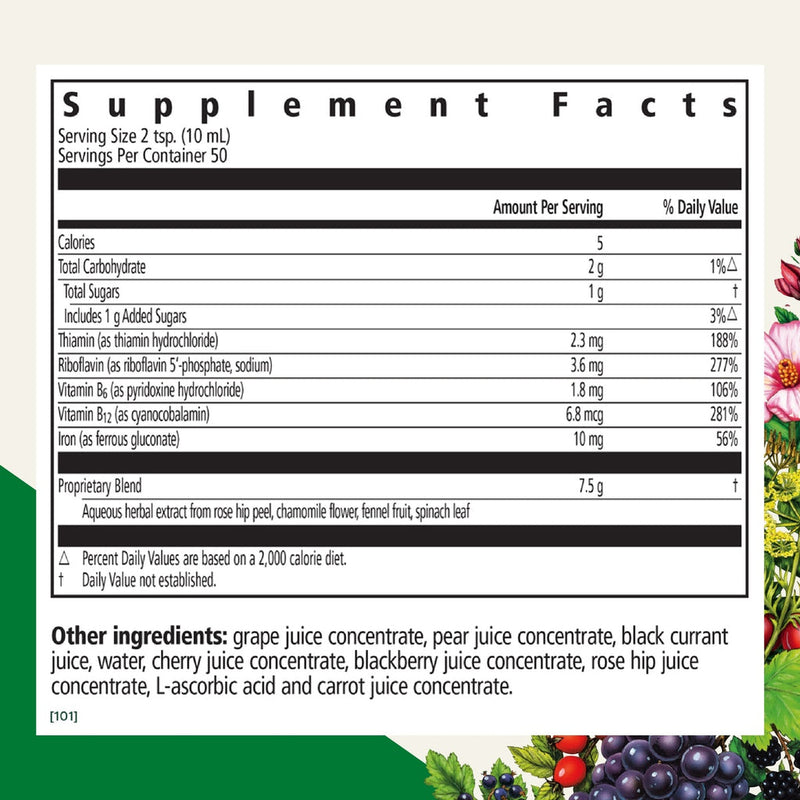 floravital iron & herbs salus supplement facts