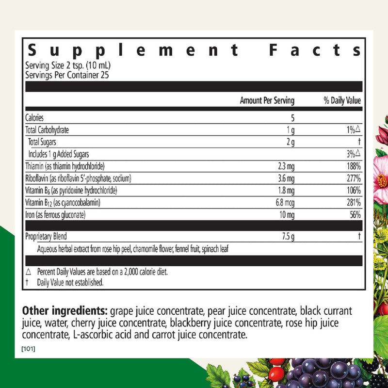 floravital iron & herbs salus supplement facts