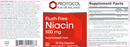 flush-free niacin (protocol for life balance) label