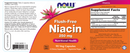 flush-free niacin 250 mg (now foods) label