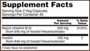 flush-free niacin 250 mg (now foods) supplement facts