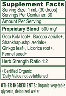 focus liquid extract banyan botanicals supplement facts