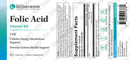 folic acid nutra biogenesis label