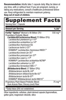 fortify optima women’s advanced care 90 billion probiotic (nature's way) supplement facts