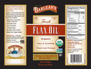 fresh flax oil (barlean's) label