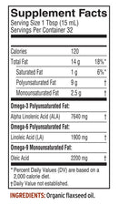 fresh flax oil (barlean's) supplement facts