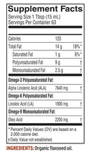 fresh flax oil (barlean's) supplement facts