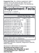 frontier biotics nutritional frontiers supplement facts
