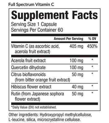 Full Spectrum Vitamin C (EquiLife) supplement facts
