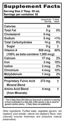 fulvic minerals raspberry (buried treasure) supplement facts